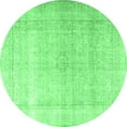 thumbnail image 1 of Ahgly Company Indoor Round Persian Emerald Green Traditional Area Rugs, 3' Round, 1 of 4