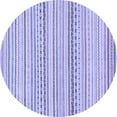 thumbnail image 1 of Ahgly Company Machine Washable Indoor Round Abstract Blue Modern Area Rugs, 7' Round, 1 of 4