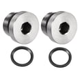 thumbnail image 4 of Uxcell Stainless Steel Inner Hex Head Pipe Plug with Seal Ring 2Pcs M18x1.5mm, 4 of 5