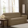 thumbnail image 3 of Maytex Embossed Diamond Patterned 2-Piece Loveseat Stretch Slipcover, Sand, 3 of 5