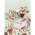 thumbnail image 5 of Baby Girl Boy Highland Cow Floral Print Gowns Newborn Coming Home from Hospital Outfit Western Clothes, 5 of 8
