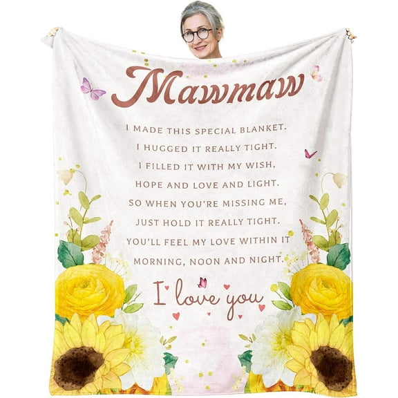 LHSHID Mawmaw Gifts Gifts for Mawmaw Mawmaw Gifts from Grandchildren Mawmaw Birthday Retirement Gifts Gift for Mawmaw Grandmother Grandma Gift Throw Blanket 40"x50"