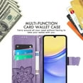 thumbnail image 3 of for Samsung Galaxy A15 Wallet Case, [Butterfly & Flower Embossed] Premium Leather Case Cover with Card Slots Kickstand Flip Case for Samsung Galaxy A15 (Lavender), 3 of 6