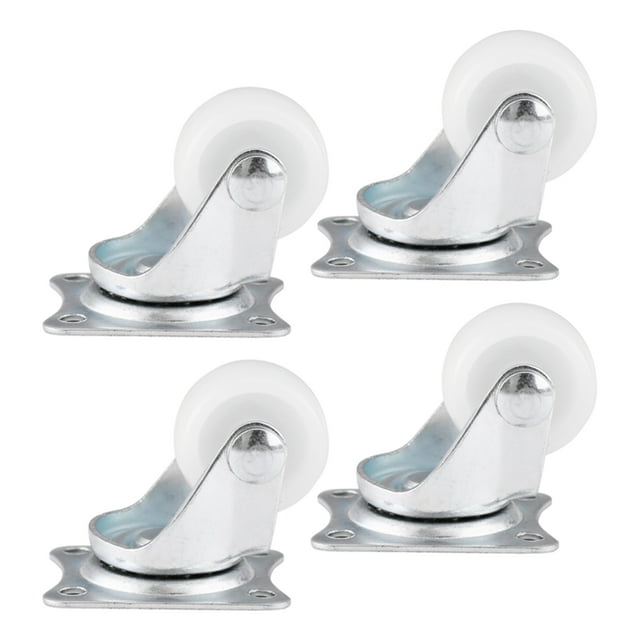 Furniture Wheel, 1 Inch Flat Swivel Caster Light 4pcs Universal Swivel Casters For Furniture Trolley Chair, Plate Casters