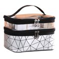 thumbnail image 1 of Toiletry Bag Large Capacity Clear Double Layer Cosmetic Bag Travel Makeup Bag, 1 of 10