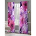 thumbnail image 4 of Spring Floral Sheer Curtains 108 Inch Length 2 Panels Set Window Treatments, Watercolor Flowers Leaves Vintage Rod Pocket Semi Curtains for Living Room/Bedroom/Kitchen Décor, 104"W x 108"L, 4 of 7