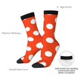 thumbnail image 4 of Pofeuu Orange And White Polka Dot1 Print Crew Socks, Adult Running Hiking Socks for Youth and Adult, 4 of 6