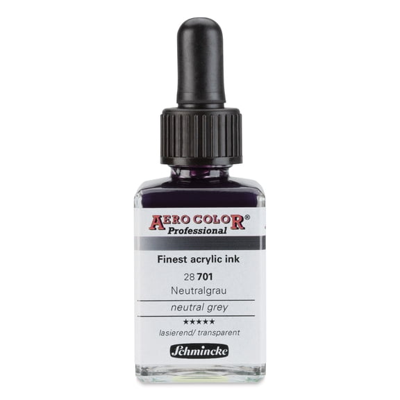 Schmincke Aero Color Professional Airbrush Color - 28 ml, Neutral Gray