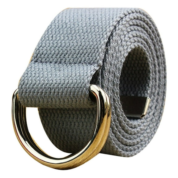 Double loop canvas belt belt belt men and women students lovers waistband Waist Belt Mens Men Big And Tall Belt Lightweight Belt Mechanic Belt Buckles Men Western Young Men Leather Belt Belt Lever