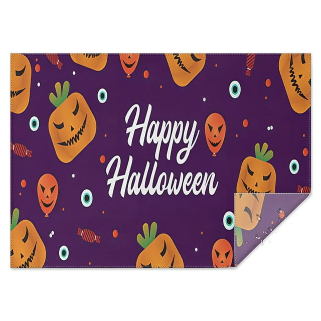 Halloween Tablecloth Waterproof Spillproof Tablecolths Table Covers Pumpkin Skull Bat Spider Rectangle Tablecloth for Halloween Party Decorations Favors