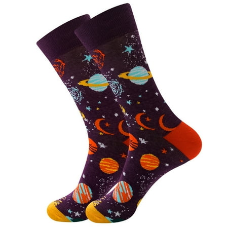 

absuyy A Socks in Clearance- Cosmos Series Star Constellations Female Laughing Socks Astronaut Socks