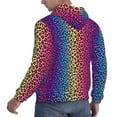 thumbnail image 3 of Hoodies for Men - Leopard Neon Rainbow Gradient Long Sleeve Comfrt Men'S Fashion Hoodies & Sweatshirts, Sweatshirts for Men Hoodies Pullover Clothing Clothes with Pouch, 3 of 7