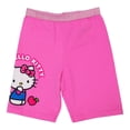 thumbnail image 1 of Short Sanrio para Niña Biker con Elástico con Glitter Estampado Hello Kitty Rosa Talla 10, 1 of 4