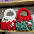 thumbnail image 2 of Línea de gasa con núcleo de relleno de franela, bolso de mujer hecho a mano, bolso tejido, bolsa de regalo para festival de Navidad y Halloween, 2 of 6