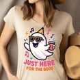 thumbnail image 4 of Just Here For The Boos Graphic Tee Funny Ghost Party Shirt, CarolinaBlue, Size M, 4 of 6