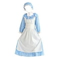 thumbnail image 6 of EnJoCho Pion𝖾er Prairie Dress Set for Girls 𝖢olonial Vintage 𝖥loral Dresses 1800s 𝖱enaissance Dress with Bonnet & Apron 3-15Y Old Fashioned, 6 of 9