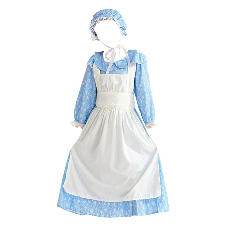 EnJoCho Pioner Prairie Dress Set for Girls olonial Vintage loral Dresses 1800s enaissance Dress with Bonnet & Apron 3-15Y Old Fashioned - Walmart.com EnJoCho Pioner Prairie Dress Set for Girls olonial Vintage loral Dresses 1800s enaissance Dress with Bonnet & Apron 3-15Y Old Fashioned - Walmart.com