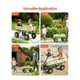 thumbnail image 6 of VEVOR Pull-Along Wagon for Kids, 39 inch Toddler Wagons with Wooden Panels & Handle, Supports up to 330 lbs, All-Terrain Utility Wagon Cart Birthday Present for Kids Gardening Beach, Green, 6 of 9