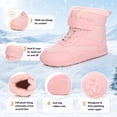 thumbnail image 3 of Fadezar Kids Snow Boots Boys Girls Lightweight Winter Boots Warm Barefoot Shoes for Toddler Kid, 3 of 7