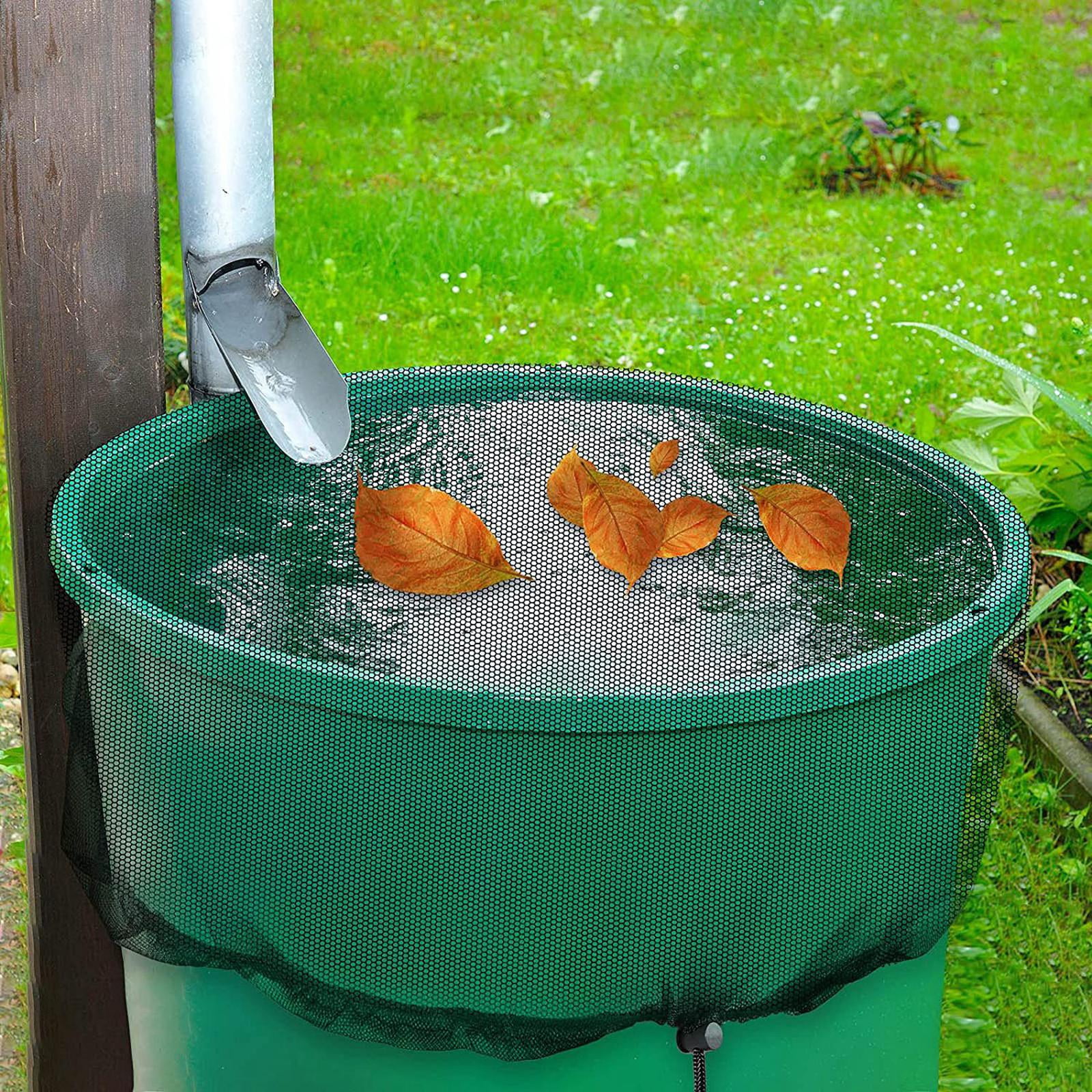 Bothyi 2x1* Rain Barrel Net Cover with Drawstring for Rain Garden Outdoor