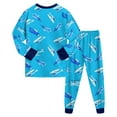 thumbnail image 5 of Hessimy Toddler Boys Girls Spring Summer 2Pcs Long Sleeve Sweatshirt Tops Pants Soft Casual Clothes Sweatsuit, Soft Casual Sweat(Sky Blue,7-8 Years), 5 of 6