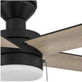 thumbnail image 4 of Hampton Bay Caltris 52 in. Integrated LED Indoor/Outdoor Matte Black Ceiling Fan with Light and Pull Chains Included, 4 of 6