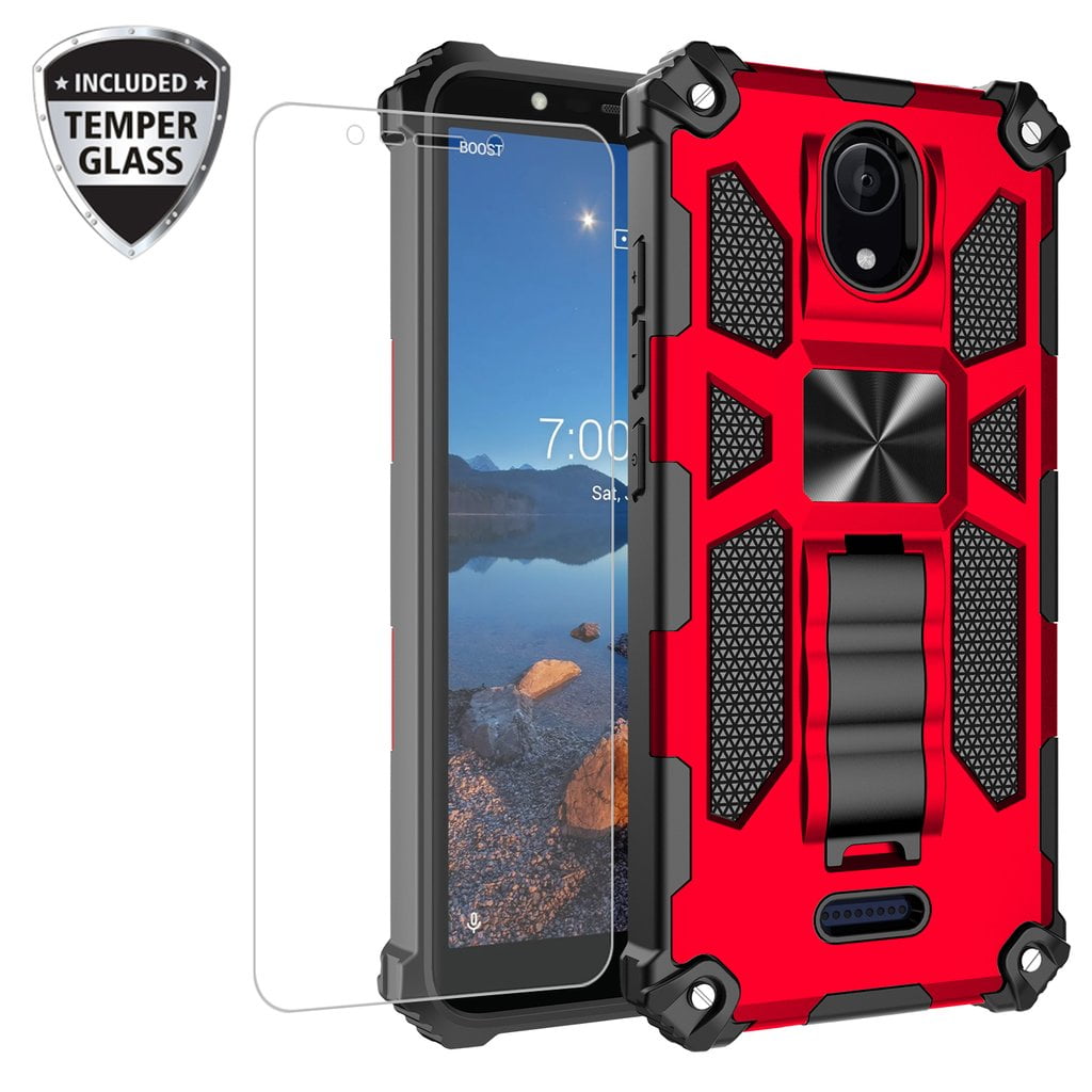 Wiko Ride 2 (U520AS Boost Mobile 2020 Release) Case w/Tempered Glass