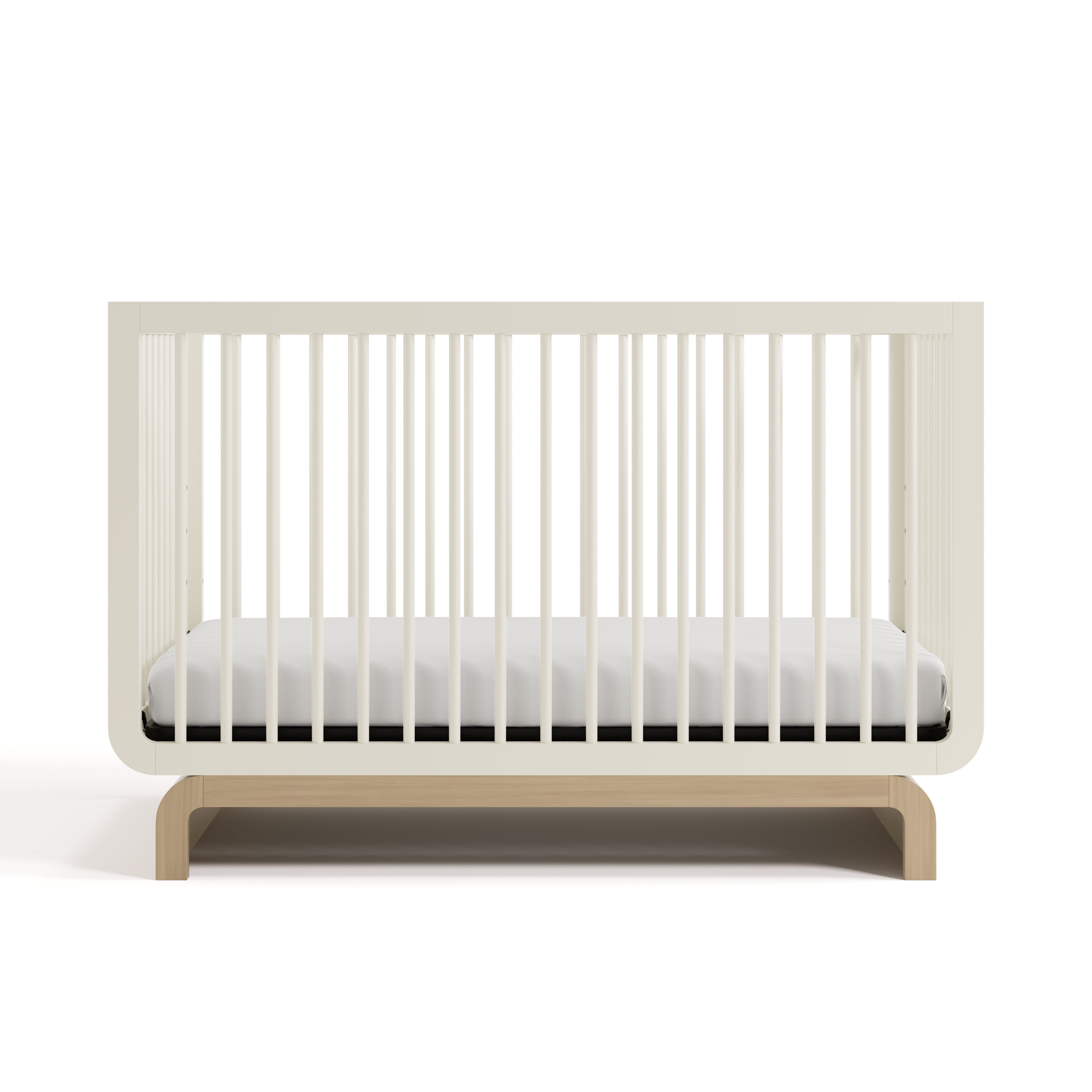 Art of Nursery by Storkcraft Santorini 5-in-1 Convertible Baby Crib, Frosted Oat with Driftwood