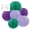 Aqua, Lavender, Purple, variant on Koyal Wholesale 6pcs Brown Kiwi Green Emerald Green Hanging Paper Lanterns Decorative Kit