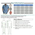thumbnail image 3 of Lumtrix Mens Short Sleeve Cuban Camp Guayabera Shirt Linen Cotton Summer Hippie Beach Button Down Shirts Blue 4XL, 3 of 5