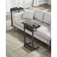 thumbnail image 5 of TV Tray Table for Dinner, Foldable Laptop Table with Mouse Tray for Work, C Shaped End Table for Couch, Sofa Side Desk for Living Room, Bedroom, Gray, 5 of 14