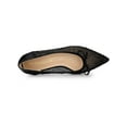thumbnail image 4 of BLISSFUL STEP Women's Pointed Toe Rhinestone Mesh Bow Ballerina Flats Black 6, 4 of 7