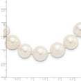 thumbnail image 6 of Auriga Fine Jewelry 925 Sterling Silver Rhodium 11-12 mm White FW Cultured Pearl Necklace for Women 24", 6 of 6