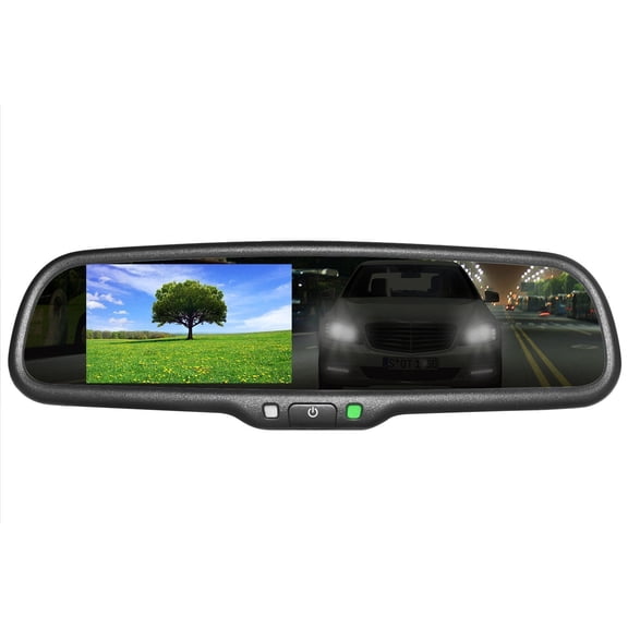 Master Tailgaters OEM Rear View Mirror Monitor with 4.3" Auto Adjusting Brightness LCD   Auto Dimming Mirror - Universal Fit