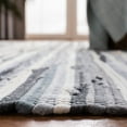 thumbnail image 4 of SAFAVIEH Rag Benton Striped Cotton Area Rug, Ivory/Grey, 4' x 6', 4 of 7