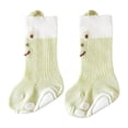thumbnail image 1 of CHUANK Girls‘ Socks Cotton Solid Color Socks Tube Ruffled Stockings Toddler Gray 1-3 Years, 1 of 5