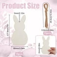 thumbnail image 2 of 1 Set 10Pcs 7 x 3.5 Inch Wooden Rabbit Cutouts Unfinished Wood Easter Animal Shaped Slices Blank Wood Embellishment for DIY Arts Project Crafts Painting Home Party Favor Decoration Holiday Supplies, 2 of 5