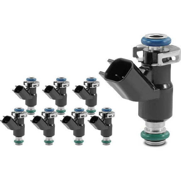 Fuel Injector Kit 8 - Compatible with 2010 - 2020 Chevy Express 2500 6.0L V8 Naturally Aspirated 2011 2012 2013 2014 2015 2016 2017 2018 2019