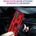thumbnail image 4 of Compatible with Motorola Moto G Power 2022 Case Built-in 360 Ring Holder Kickstand, Extreme Protection Military Armor Magnetic Car Dual Layer Protective Heavy Duty Phone Cover,Red, 4 of 7