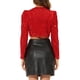 thumbnail image 3 of CHAQUETA CORTA BRILLANTE DE LENTEJUELAS DE MANGA LARGA ABIERTA PARA MUJERES INSPIRADAS EN FIESTAS 2XL ROJA, 3 of 6