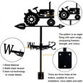 thumbnail image 3 of Agricultural Machine Weathervane Wrought Iron Wind Vane Roof Garden Direction Sign Wind Spinner Individualized Design Outdoor Farmhouse Decoration 1 Set, 3 of 9