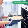 thumbnail image 7 of 2 Pack Pot Holders for Kitchen Heat Resistant Hot Pads Sets for Cooking Baking Blue Batik Leaves Pattern, 7 of 7