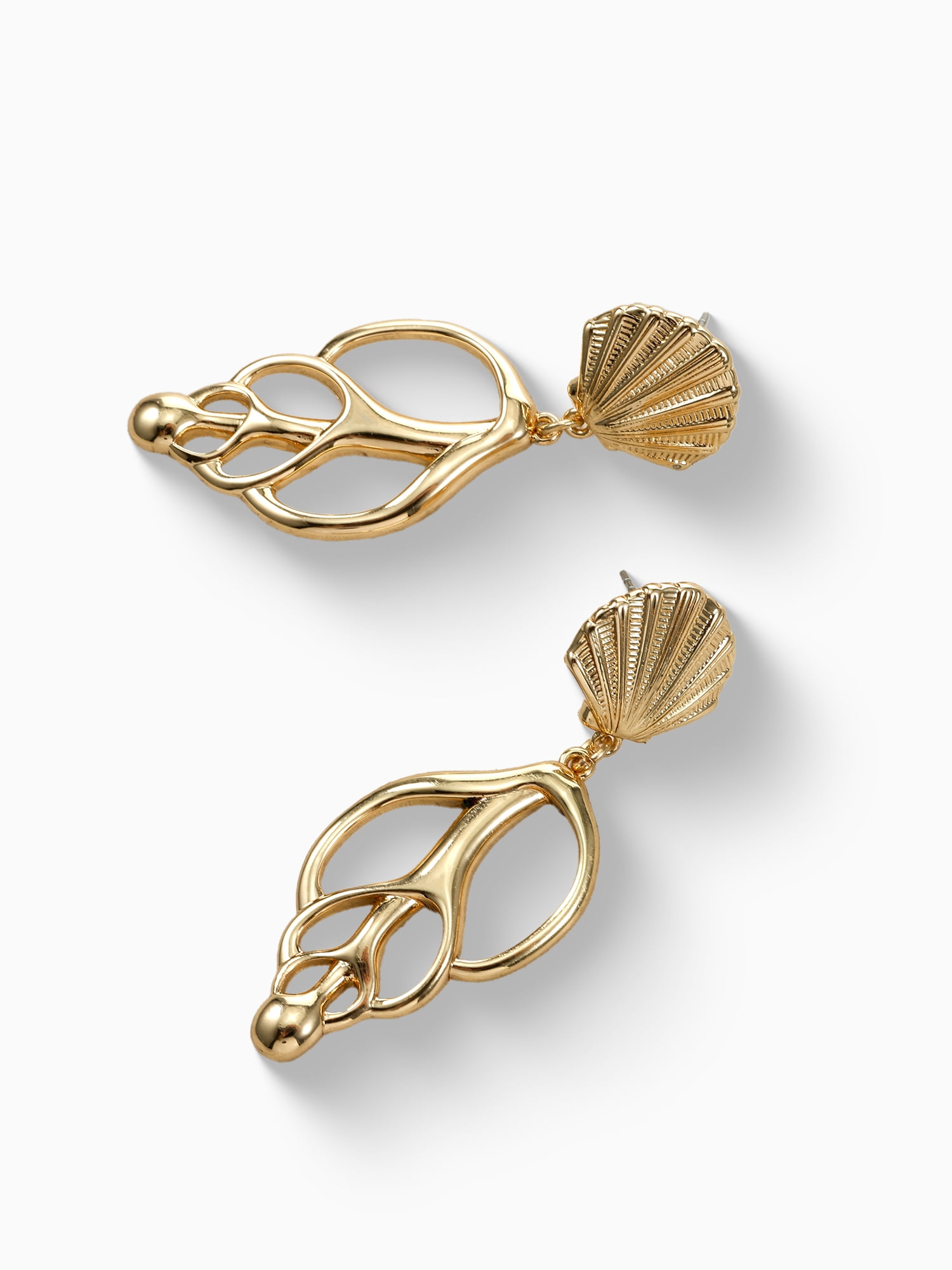 Time and Tru Gold Seashell Drop Earrings
