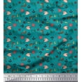 thumbnail image 1 of Soimoi Silk Fabric Anchor Hook,Shell & Starfish Ocean Print Fabric by Yard 42 Inch Wide, 1 of 3