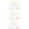 thumbnail image 1 of Dosaele Planches Géométriques Translucides avec Élastiques (3 Ensembles) - Jouets Manipulatifs Mathématiques, 1 of 7