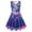 Purple, variant on Girls Dresses Crew Neck Sleeveless Sun Dress Classic Patterned Summer Holiday Toddler Kids A Line Silhouette Sundress