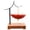 Red, variant on SomWiBe Red Umbrella Tea Strainer Blue White Porcelain Loose Leaf Tea Infuser Rotating Ceramic Tea Filter Gongfu Tea Coffee Brewing Tool 7.9in