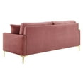 thumbnail image 6 of Sofa, Velvet, Pink, Modern Contemporary Urban Design, Living Lounge Room Hotel Lobby Hospitality, 6 of 10
