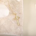 thumbnail image 4 of S.Leaf Sterling Silver Cross Necklace for Women Gold Plated Cross Pendant Necklace Cross Layered Necklace for Women（Gold）, 4 of 5