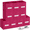 Dark pink-11", variant on Fabric Cube Storage Baskets Dark pink 11" Set of 10